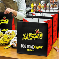 Sacs en papier kraft biodégradables écologiques personnalisés avec logo imprimé pour les emballages de hamburgers, frites, poulet frit et de restauration rapide