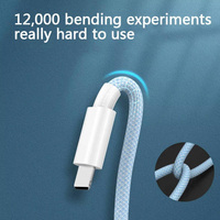 Kabel pengisian daya Cepat PD Tipe C USB 20W 1m & 2m kepang pabrikan bersertifikat MFI untuk iPhone 11 12 13 14 15 16 Pro Max