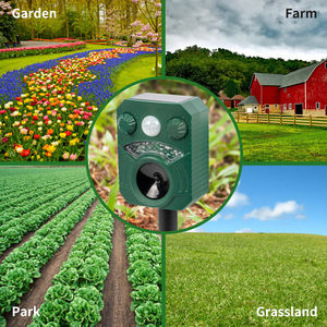 Repelente Solar de animales, dispositivo de repetición de plagas, detección de movimiento disuasorio, frecuencia ajustable, Sonic, perro, ciervo, Skunk - Product Image 5