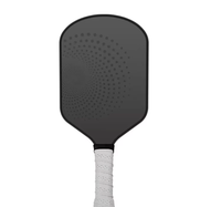 Raquette de pickleball neuve, durable, en tissu de fibre de carbone noir pressé à froid, motif antidérapant, douce et confortable