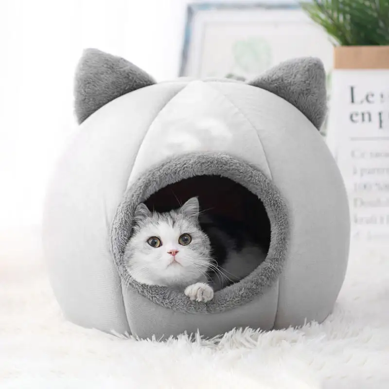 Pet cave products for pets sleep cozy house cats tent accessories niche chat Soft Pet bed