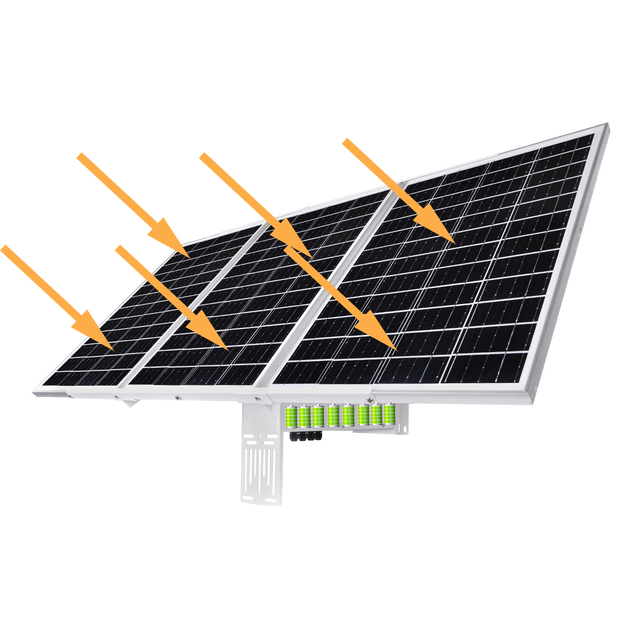 Colin 120W Mono Solar Panel 30Ah or 60AH LifePO4 Battery DC12V 2A 5 Years Warranty IP67 Solar Energy System for CCTV Camera