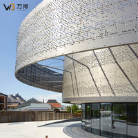 Panneau mural en aluminium perforé avec rétroéclairage acrylique LED pour revêtement de façade éclairé de nuit des bâtiments