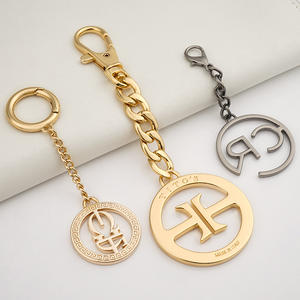 Llavero de aleación de Zinc de diseño profesional, accesorios para bolsos, etiqueta de marca de Metal personalizada, llavero colgante redondo de Metal con gancho - Product Image 5