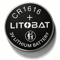 Batería de Litio de Alta Capacidad 3V CR2016 de 80mAh, Certificación CE ROHS, para Electrónica de Consumo, Electrodomésticos, Juguetes, Control Remoto