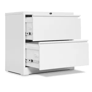 2 Drawer Steel Lateral File Cabinet Storage Cabinet with Lock Home Office Metal Filing cabinet With Letter/Legal Size 28.
