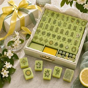 Jeu de Mahjong américain moderne portable de 160 tuiles, en acrylique gravé, avec étiquette privée personnalisée, fabricant - Product Image 5