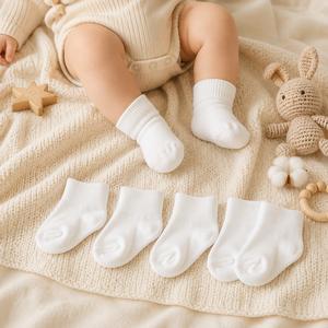 Ensemble de chaussettes pour bébé, semelle antidérapante, côtelées, style princesse, chaussettes pour nouveau-né fille, vente en gros en vrac - Product Image 2