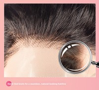 Extensiones de Cabello Indio Virgen HD 13x4 Sin Pegamento, Corto Ondulado en Capas, Corte Recto a los Hombros, Densidad 200%, Tejido a Mano