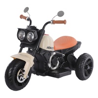 Moto électrique pour enfants 12V avec lumières LED, alimentation USB, style plastique, tricycle à batterie, 2-7 ans
