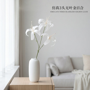 Bouquet de lys artificiels Gloriosa 30cm-100cm, fleurs en soie plastique pour décoration de mariage et d'hôtel - Product Image 4