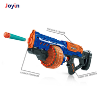 Gros pistolet à fléchettes électrique mitrailleuse entièrement automatique tir rapide 20 fléchettes à tambour rotatif alimenté par batterie jouet motorisé Blaster