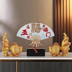 Chaque année, plus nouveau style chinois créatif résine époxy Art populaire sculpté meuble TV salon décor pendaison de crémaillère - Product Image 2