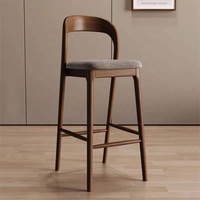 Vente en gros OEM ODM Meubles de bar modernes en bois pour restaurant, maison, bistrot, cuisine, bar commercial, tabourets de bar, chaises hautes