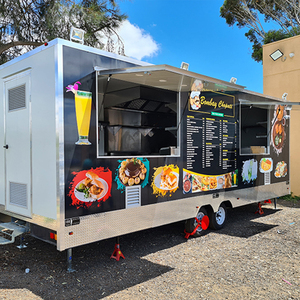 Chariot de nourriture Hotdog Coffee Van Restaurant Ice Trailer Restaurant Food Truck Cuisine Remorque à vendre Europe Food Trailer - Product Image 2