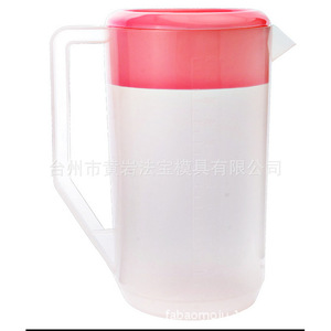 Pichet en plastique pour eau froide avec couvercle, sans BPA, avec échelle graduée, pour usage domestique et camping, moulé par injection - Product Image 2