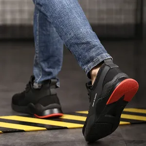 Chaussures de sécurité anti-perforation à embout d'acier unisexe, anti-écrasement avec semelle extérieure en caoutchouc antidérapante, prêtes pour l'été et l'hiver - Product Image 6