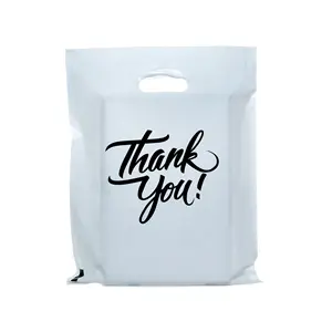 Kualitas tinggi lebih murah Logo kustom kantung plastik putih dengan Logo Hdpe kantong belanja plastik