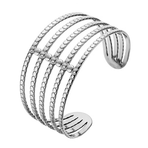 Lady's Stainless Steel Gold-Plated Geometric Trendy Elegant Luxury Girls' Fashion Bangle <b>Bracelet</b> Jewelry - Product Image 2