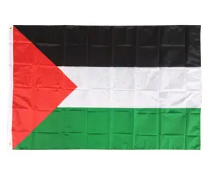 جاهز للشحن في المخزن طباعة الشاشة الحريرية 3x5ft 90x علم فلسطين فلسطين vlag علم فلسطين