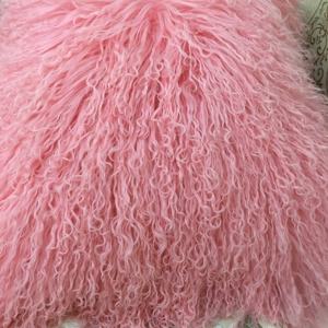 Funda de Almohada de Piel de Oveja Mongola Auténtica de Fábrica de Hebei, Cojín de Piel de Zorro de Moda - Product Image 2