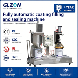 Machine de remplissage quantitative de boîtes d'huile végétale/peinture/résine/durcisseur entièrement automatique avec machine de capsulage 5-30L - Product Image 1