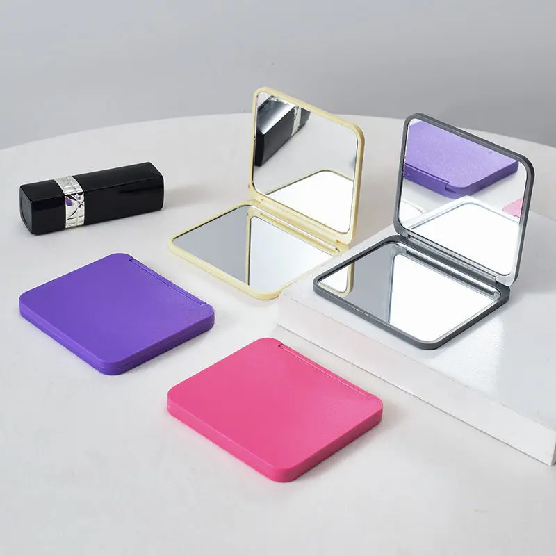 Multi colore Mini doppio lato portatile pieghevole studente pieghevole specchio di bellezza bellezza portafogli da viaggio specchio per promozionali