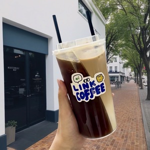 500ml 700ml Babo bong bóng trà dùng một lần PP cốc nhựa tiêm Cặp song sinh chia những người yêu thích chia sẻ đôi ngăn tùy chỉnh in logo - Product Image 6