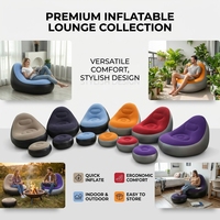 Fauteuil gonflable ultra-léger moderne en PVC pour l'extérieur, pouf portable, chaise longue paresseuse pour les voyages, la cour, les fêtes au bord de la piscine, les festivals de musique