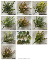 20 têtes d'eucalyptus artificiel peintes, plante suspendue, tige en plastique de 30 cm, écologique, pour Noël, Thanksgiving, mariage, Nouvel An