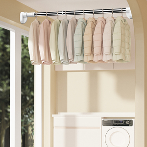 Installation facile Support de rangement télescopique pour vêtements de 25mm pour <span class=keywords><strong>armoire</strong></span> de placard Tige de séchage réglable - Product Image 3