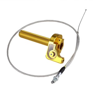 Poignée d'accélérateur réglable en aluminium CNC, poignée antidérapante, poignée torsadée avec câble tressé, <span class=keywords><strong>accessoire</strong></span> universel pour la modification de moto - Product Image 1