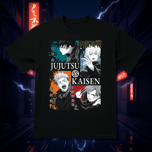 Camiseta Jujutsu Kaisen para Adultos, Manga Corta, 100% Algodón, Estampado de Personajes de Anime, Logotipo Frontal, Cuello Redondo, Corte Regular - Product Image 2