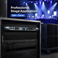 Amplificateur de puissance professionnel en métal de classe D DSP Dante 4x3000W, audio haute résolution, haut-parleurs PA de haute puissance, caissons de basses, sonorisation de scène en direct