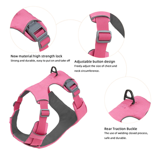 プルドッグハーネスなし反射パッド入り通気性小中大型犬用ベストトレーニングウォーキング最高のペットハーネス - Product Image 2