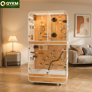 Jaula de Lujo Nueva al por Mayor de Fábrica, Ecológica, Grande, de Madera Maciza y Hierro para Loros y Pájaros, Villa Móvil para Aves, Aviario Interior y Exterior - Product Image 2