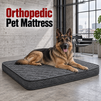 Lit Orthopédique Écologique Imperméable pour Chien et Chat avec Mousse Alvéolée de Soutien, Fermeture Éclair Invisible Haut de Gamme, Fond Protecteur Lavable