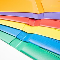 Dossiers à deux poches de couleurs assorties dossiers en plastique avec poches pour présentation professionnelle ou rangement de fichiers