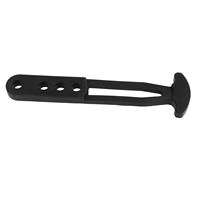 Sangle de fixation pour échelle de bateau en caoutchouc noir, sangle télescopique pour échelle de bateau avec 4 trous de fixation réglables