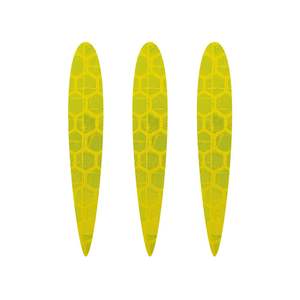 Set 3 pezzi di adesivi auto giallo riflettente freccia - Product Image 1