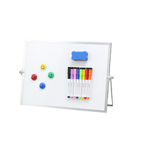 Petit tableau blanc effaçable en alliage d'aluminium à double face de 30x40cm
