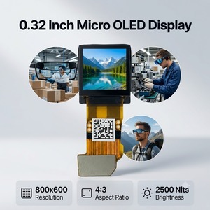 Display Micro OLED de 0,32 Polegadas 800*600 2500nits com Solução de Driver para Óculos AR Industriais / Óculos Inteligentes AI / EVF - Product Image 1