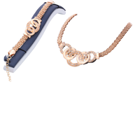 Parure de bijoux de mariée créative en zircon plaqué platine, style rétro et audacieux, collier et boucles d'oreilles pour mariée, cadeau de mariage et de fiançailles