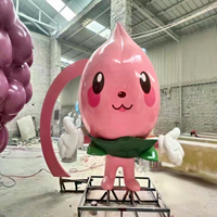 Sculptures d'extérieur grand format en fibre de verre, écologiques et résistantes aux intempéries, en forme de fruits, thème religieux et anime, pour jardins, parcs et pelouses