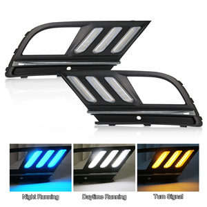 Đèn LED chạy ban ngày màu trắng hổ phách xanh băng cho đèn sương mù <span class=keywords><strong>VW</strong></span> JETTA <span class=keywords><strong>MK7</strong></span> 2015-2018 Đèn báo rẽ - Product Image 2