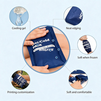 BINGFAN Compresse chaude/froide réutilisable en PVC, personnalisable, pour micro-ondes, 23*13cm, 250g, sac de gel rafraîchissant pour la physiothérapie et les entorses