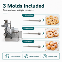 Nouvelle machine commerciale électrique pour la fabrication de beignets Pon De Ring Mochi, machine à beignets automatique à taille réglable, capacité de 1 à 10 L pour les boules