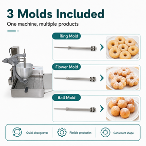 Machine à beignets électrique professionnelle Pon De Ring pour beignets mochi, beignets en forme de boule et beignets français - Product Image 5