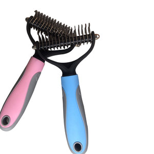 Pet Detangling Comb Double Sided Hair Removal Tool For Dog Multifunctional Plastic Fur Care Grooming Brush - Product Image 3