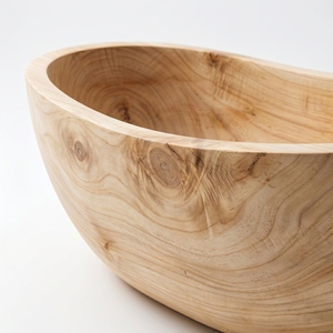 Bañeras Ovaladas Modernas de Lujo Hechas a Medida, Exclusivas, con Acabado en Madera Amarilla y Piedra Arenisca, Independientes, para Baño, Villa, Hotel, Casa - Product Image 4